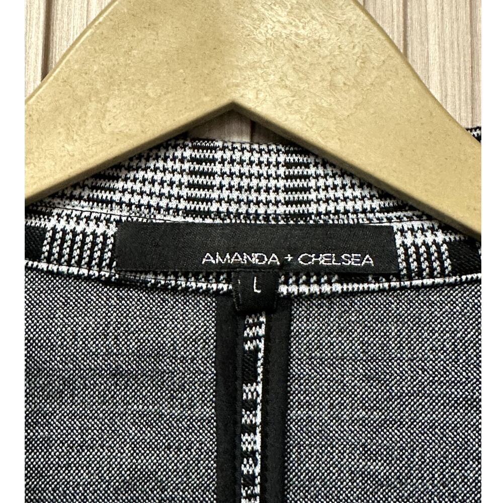 Amanda + Chelsea Plaid One-Button Blazer Size L - Picture 3 of 6